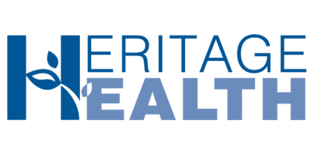 Heritage Helath logo displayed on the Nebraska Wellness Group website, indicating accepted insurance providers.