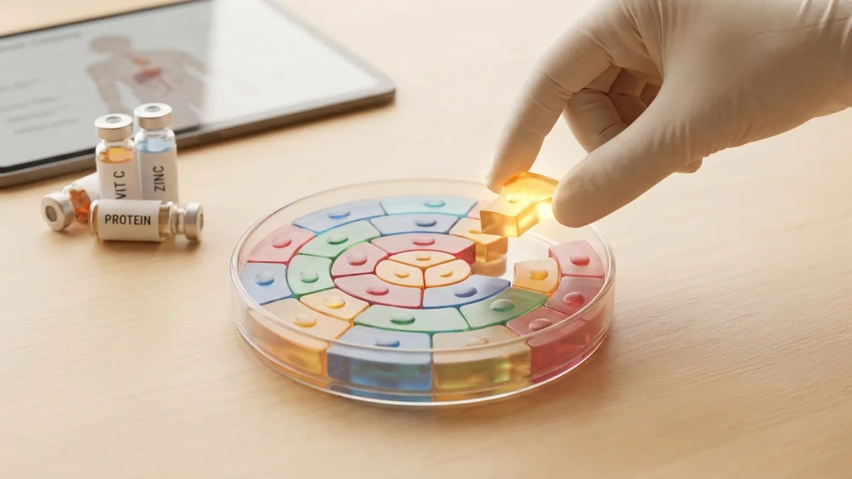 Fresh foods and essential vitamins are required for tissue repair and overcoming nutritional deficiencies.