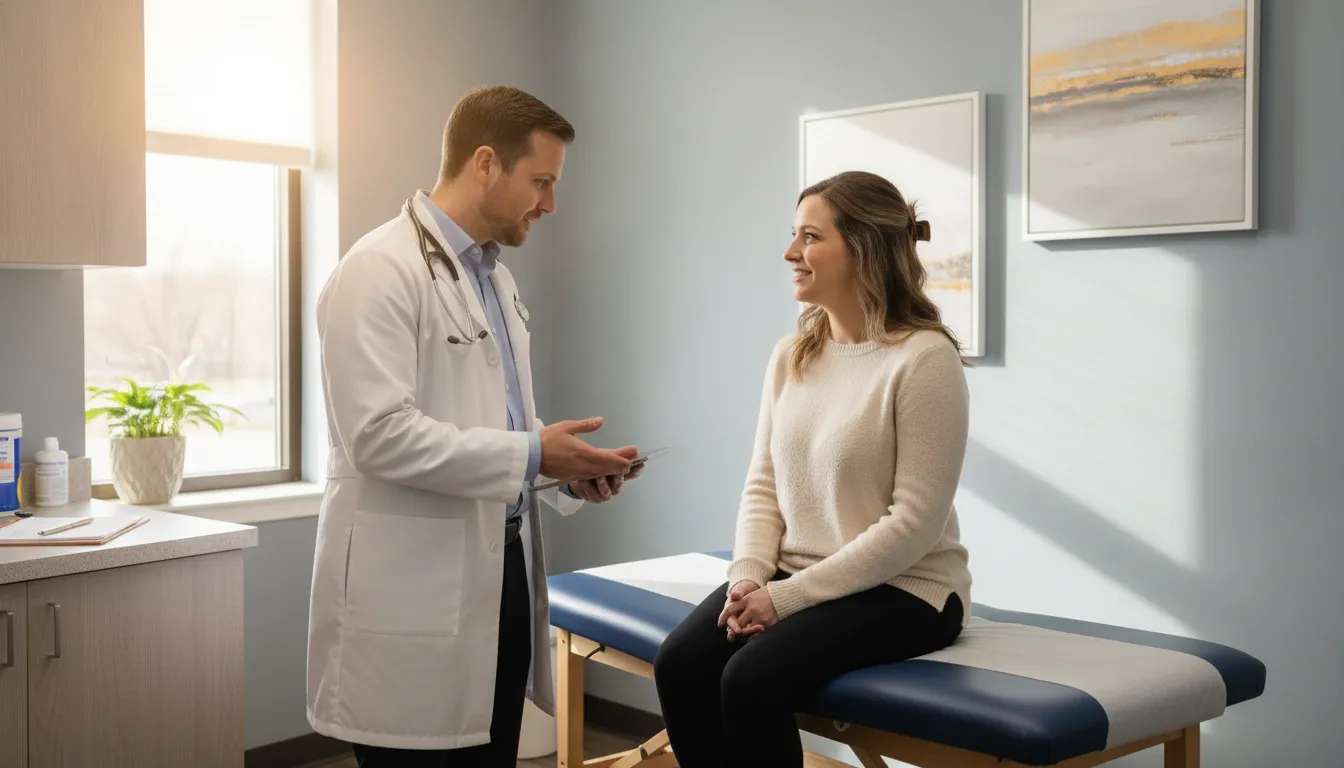 Omaha clinician and patient discussing a personalized medical weight-management plan
