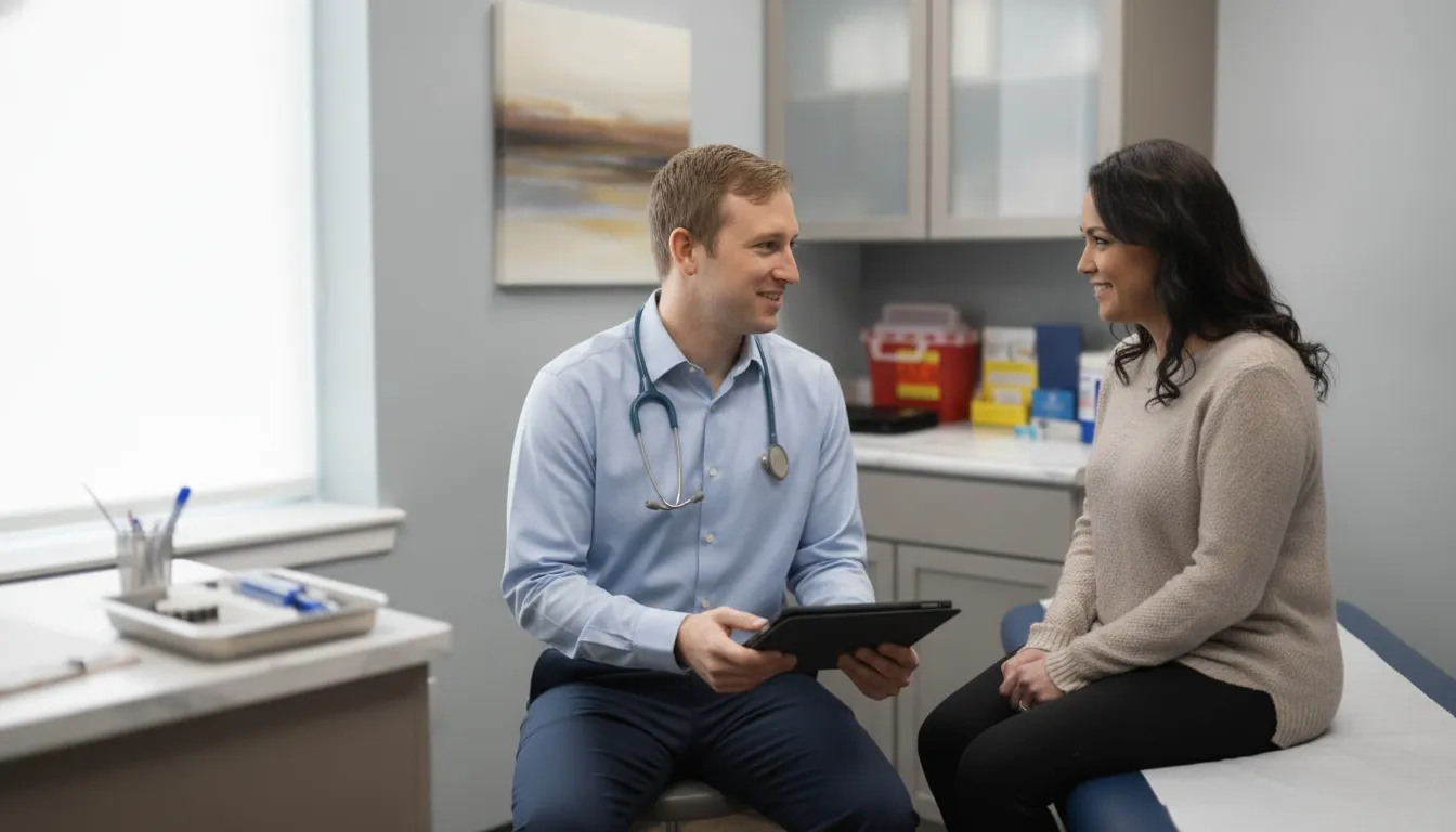 Omaha provider discussing a personalized weight management plan with an adult patient